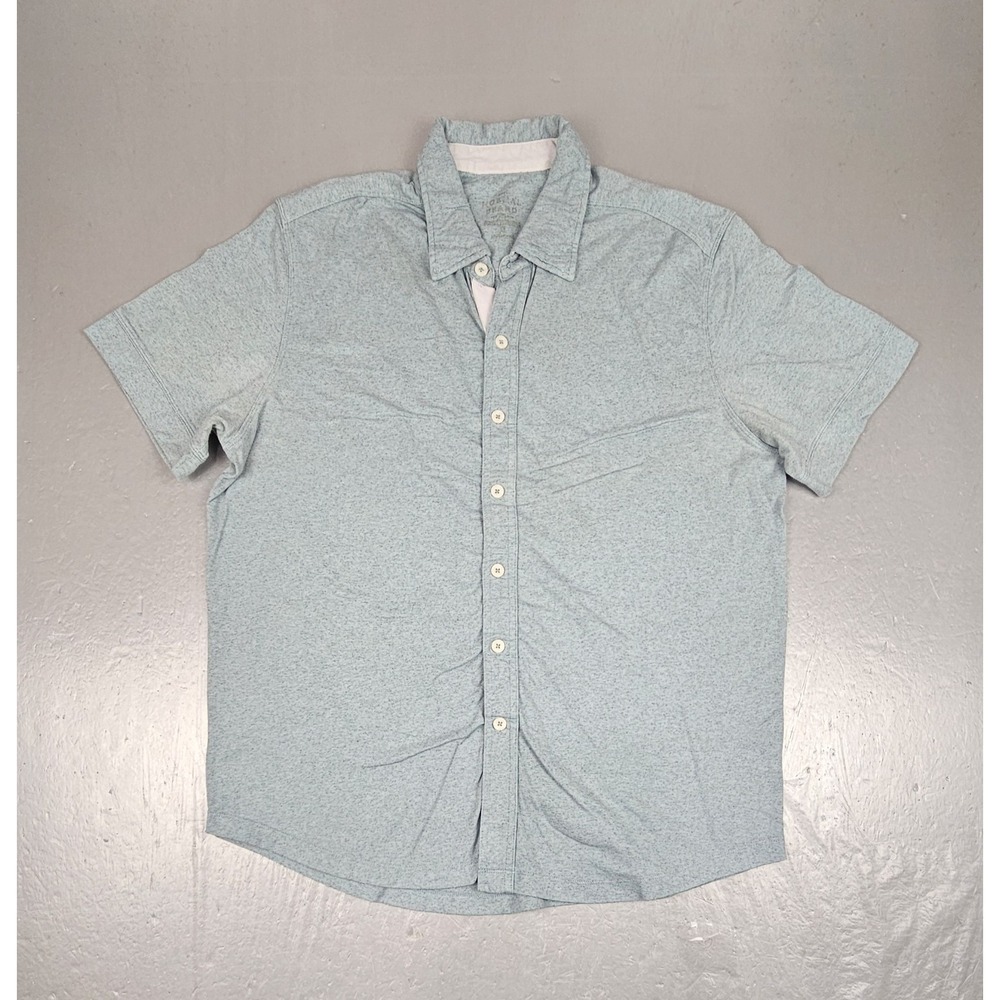 The Normal Brand Active Puremeso Shirt Mens XL Green Button Down Casual